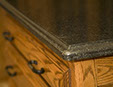 Andes Black granite desk, ogee edge