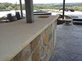 Hillsborough-Silverdale limestone outdoor kitchen, rock-face edge