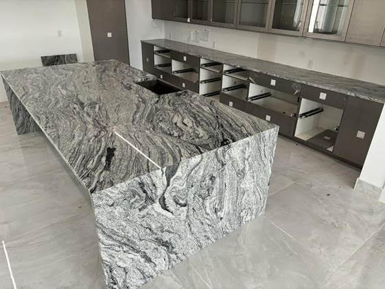 grey and white countertop